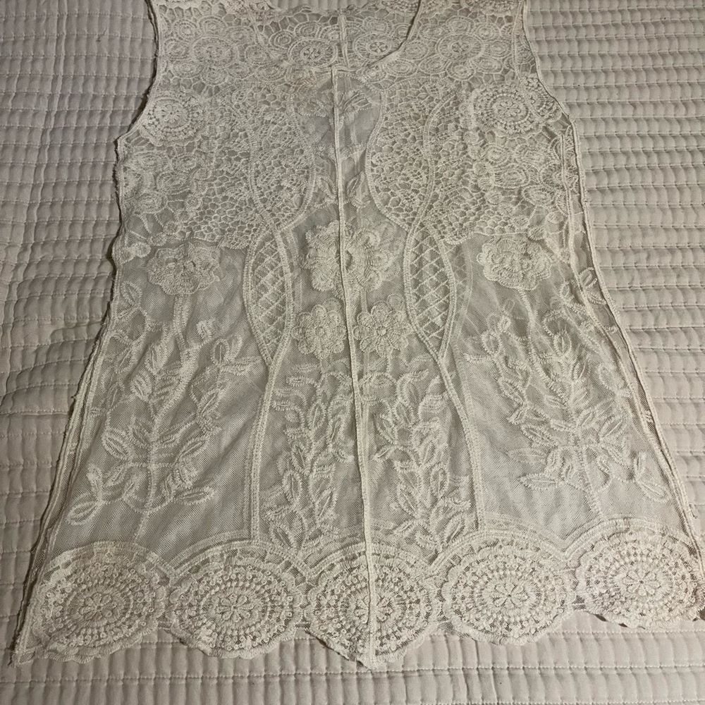 Boho ‎ Lace overlay Sleeveless Top